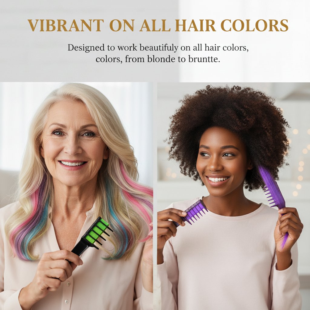 Temporary hair dye critique brush - Cruelty-free