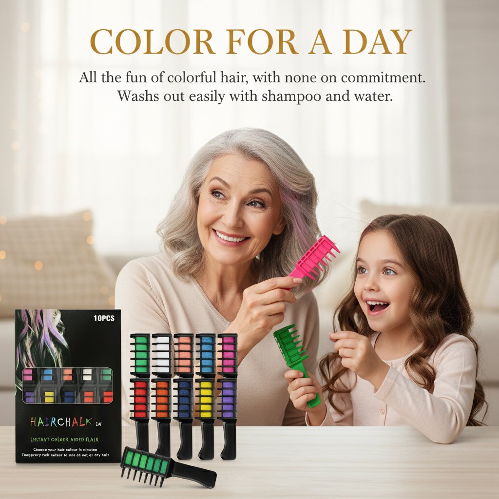 Temporary hair dye critique brush - Cruelty-free